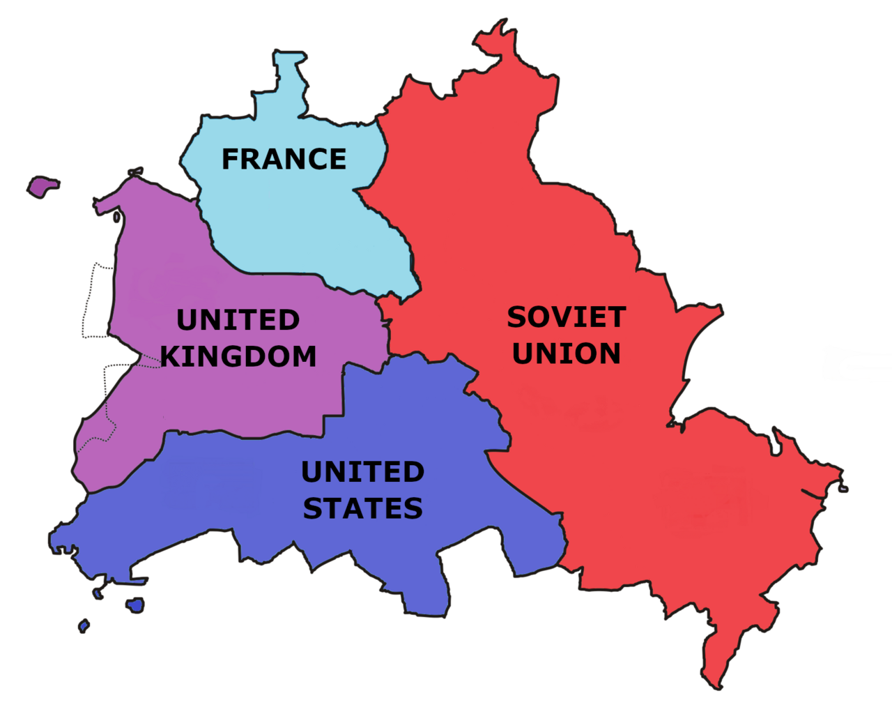 La división de Alemania y de Berlín después de 1945