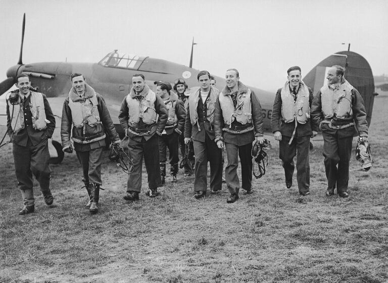 Pilotos del Escuadrón 303 polaco de la RAF en 1940